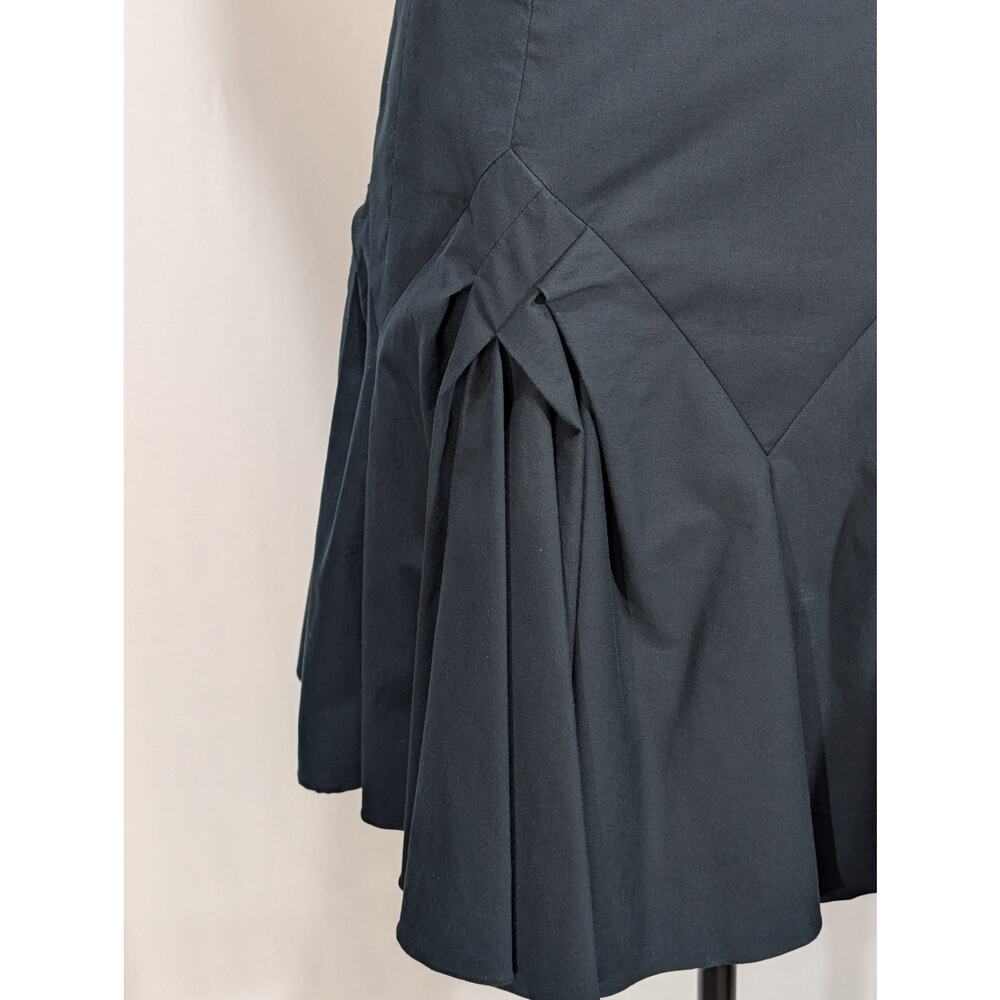Christian Dior Boutique Paris Black Structured Pleated Mini Skirt 4 Made France - Picture 4 of 9